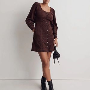 Brown Corduroy Madewell Dress Size S